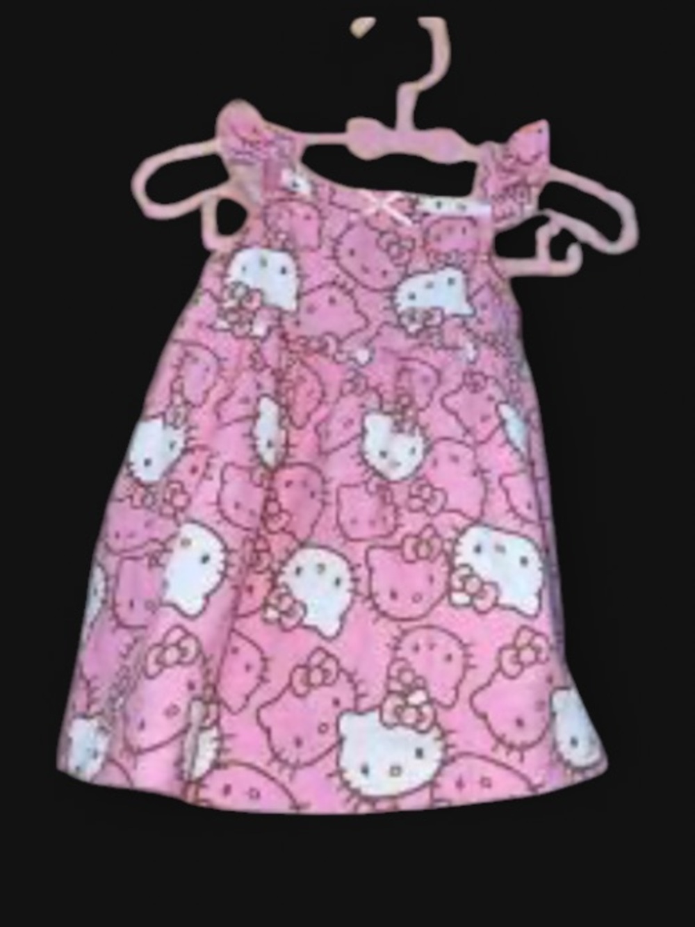 Hello Kitty Pink Printed Ruffle-Strap Dress